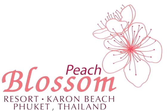 Peach Blossom Resort logo with floral design located at Karon Beach Phuket Thailand